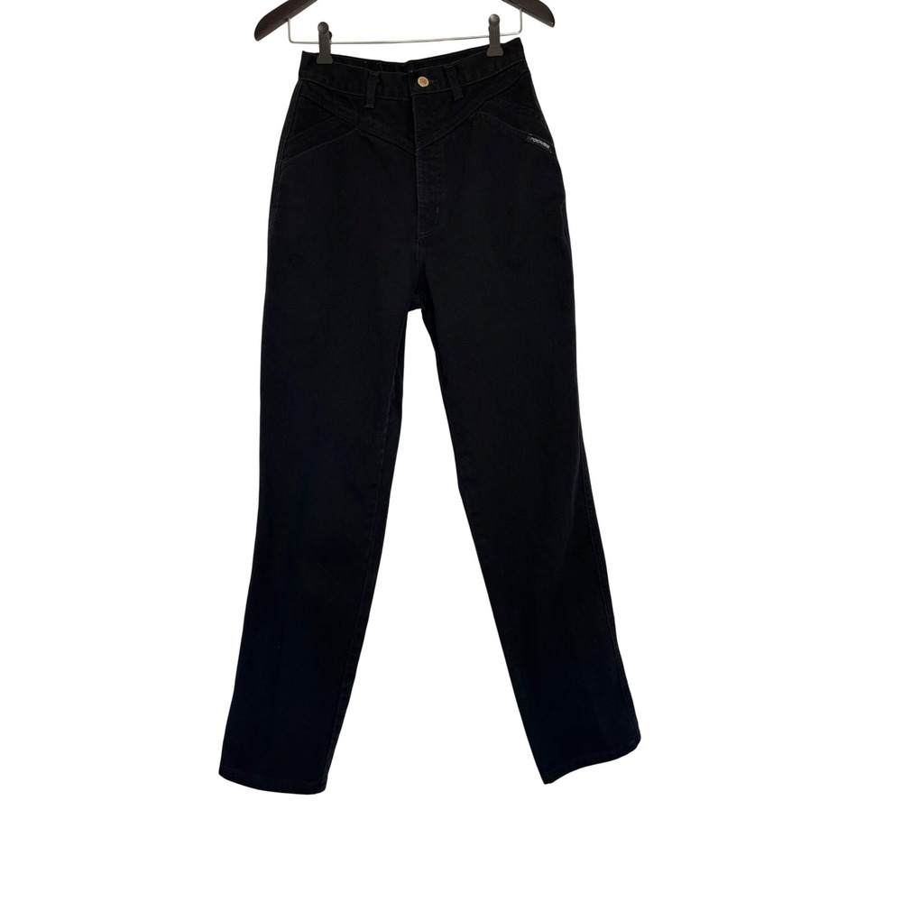 Vintage Rocky Mountain Western Jeans Black Yoke Front USA Made Womens 9/10 26x32